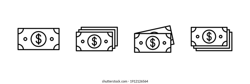 Money icon vector. Money vector icon. 