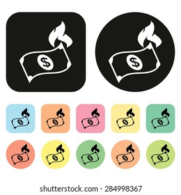 Money icon. Vector