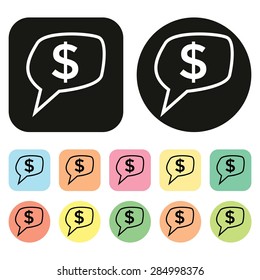 Money icon. Vector