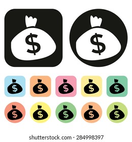 Money icon. Vector