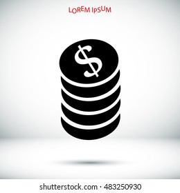 money icon, vector best flat icon, EPS