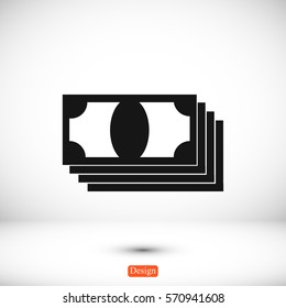 money icon, vector best flat icon, EPS