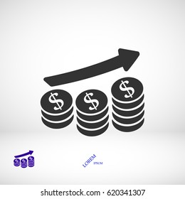 money icon, vector best flat icon, EPS