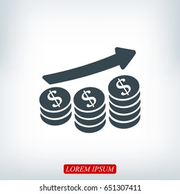 money icon, vector best flat icon, EPS