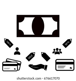 money icon, vector best flat icon, EPS
