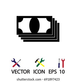 money icon, vector best flat icon, EPS