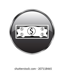 Money icon  - vector button