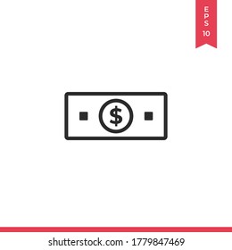 Money icon vector. Cash sign