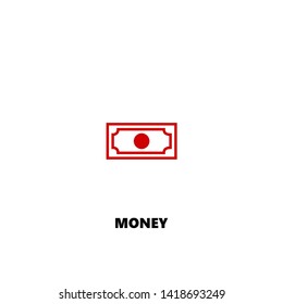 money icon. money vector design. sign design. red color