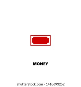 money icon. money vector design. sign design. red color
