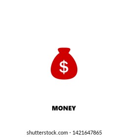 money icon. money vector design. sign design. red color