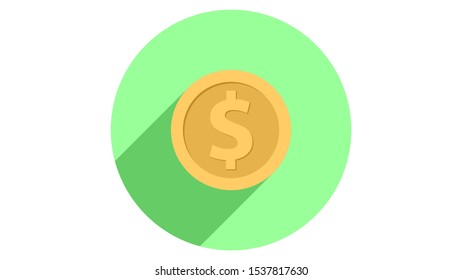 Money icon vector design. Simple stylish icons with shadow