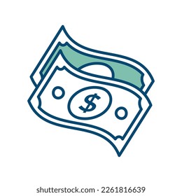 plantilla de diseño de vectores de icono de dinero en fondo blanco