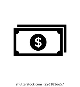 plantilla de diseño de vectores de icono de dinero en fondo blanco