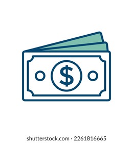 plantilla de diseño de vectores de icono de dinero en fondo blanco