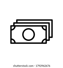 Plantillas de diseño de vectores de iconos de dinero aisladas en fondo blanco