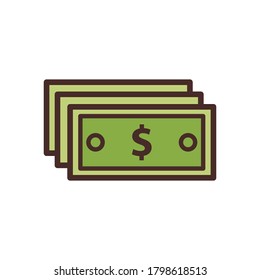 Money icon vector design templates isolated on white background