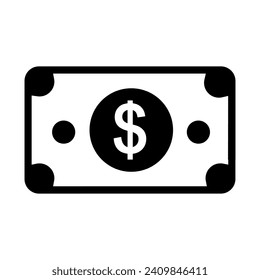 Money icon vector. Dollar illustration sign. Finance symbol. Economy logo.