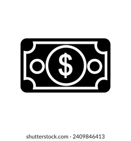 Money icon vector. Dollar illustration sign. Finance symbol. Economy logo.
