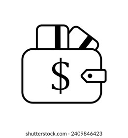 Vector de icono de dinero. Signo de ilustración en dólares. Símbolo de finanzas. Logo de Economy.