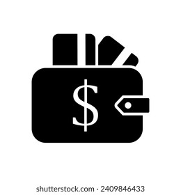 Vector de icono de dinero. Signo de ilustración en dólares. Símbolo de finanzas. Logo de Economy.