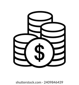 Money icon vector. Dollar illustration sign. Finance symbol. Economy logo.