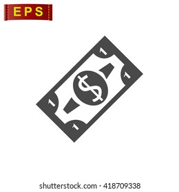 money icon, vector dollar icon, isolated  finance icon