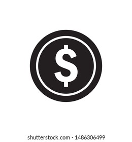 Money icon vector. Dollar icon. Simple design on white background.