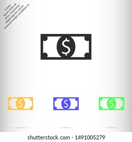 money icon vector eps 10 , Lorem ipsum flat design