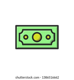 money icon vector fill line style. icon for ui