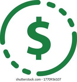 Money Icon Vector Flat Design Symbol