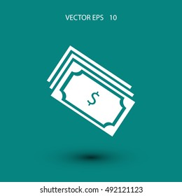 money icon vector, flat design best vector icon