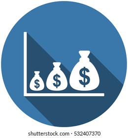 Money Icon Vector flat design style