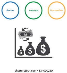 Money Icon Vector flat design style