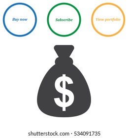 Money Icon Vector flat design style