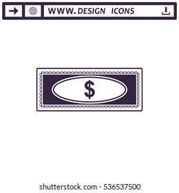 Money Icon Vector flat design style