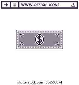 Money Icon Vector flat design style