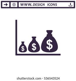 Money Icon Vector flat design style