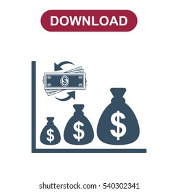 Money Icon Vector flat design style