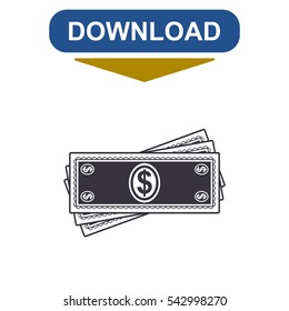 Money Icon Vector flat design style