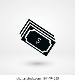 money icon vector, flat design best vector icon