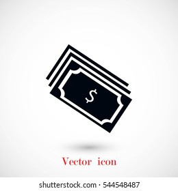money icon vector, flat design best vector icon