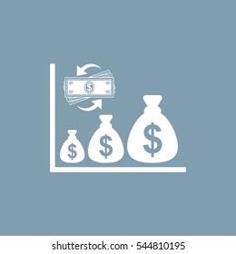 Money Icon Vector flat design style