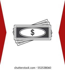 Money Icon Vector flat design style