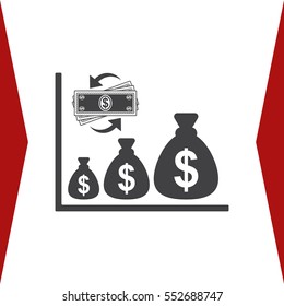 Money Icon Vector flat design style