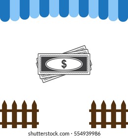 Money Icon Vector flat design style