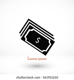 money icon vector, flat design best vector icon