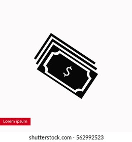 money icon vector, flat design best vector icon