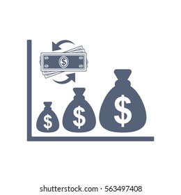 Money Icon Vector flat design style