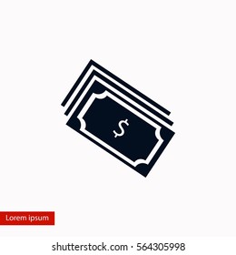 money icon vector, flat design best vector icon
